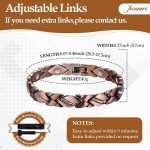 Jecanori Pure Copper Bracelets for Women,Ultra Magnetic Bracelets for Women with 3500 Gauss Magnets,Crystal Mother's Day Jewelry Gift, Sizing Tool - Image 2